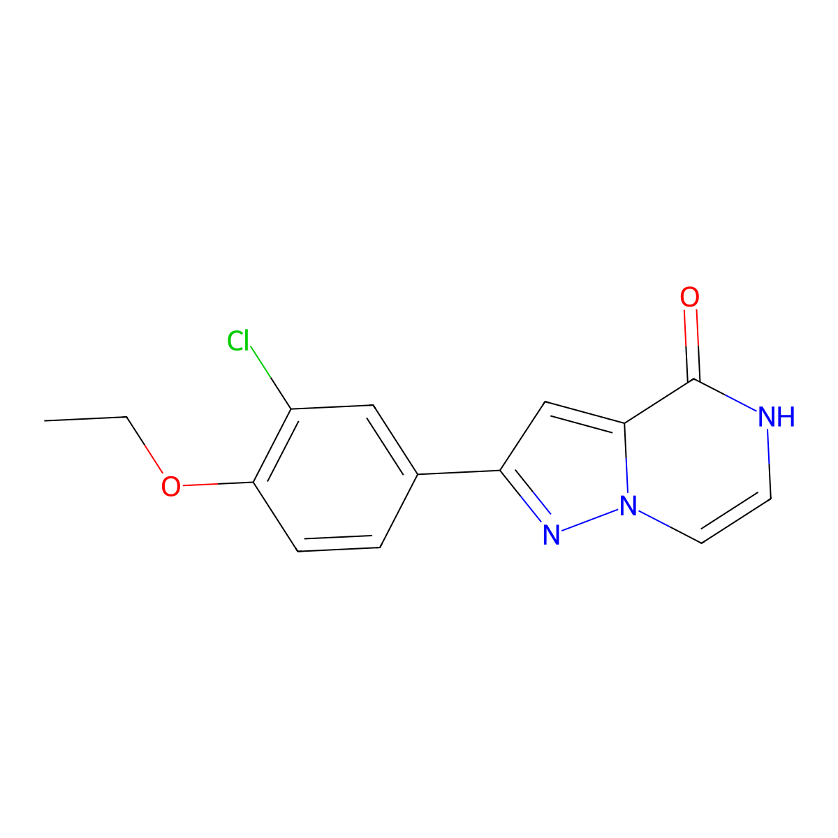 2-(3-chloro-4-ethoxyphenyl)pyrazolo[1,5-a]pyrazin-4(5H)-one molecular structure, CAS 1255783-41-5