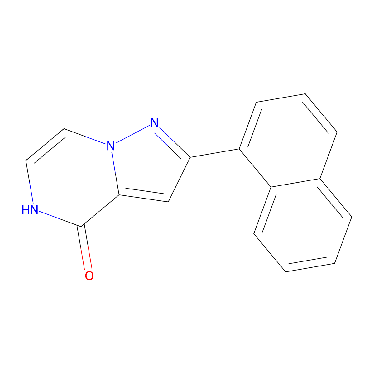 2-(naphthalen-1-yl)-4H,5H-pyrazolo[1,5-a]pyrazin-4-one molecular structure, CAS 1255783-84-6