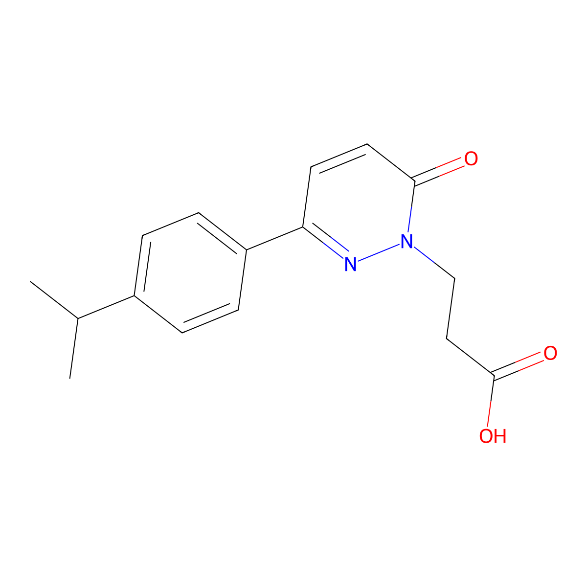 3-[3-(4-isopropylphenyl)-6-oxopyridazin-1(6H)-yl]propanoic acid molecular structure, CAS 1255783-89-1
