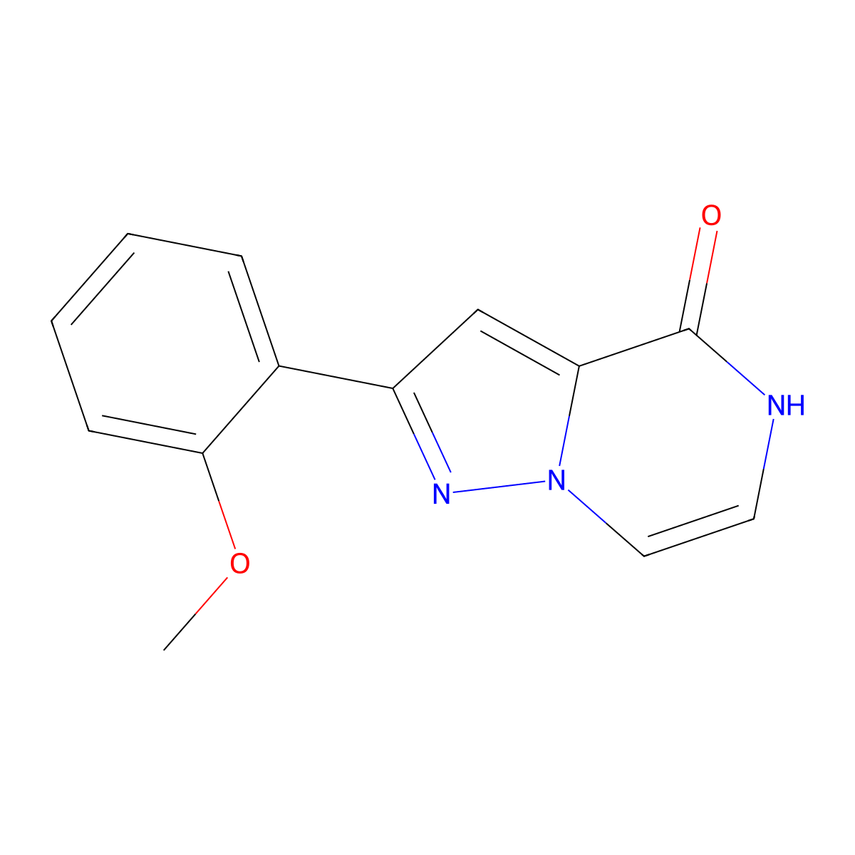 2-(2-methoxyphenyl)pyrazolo[1,5-a]pyrazin-4(5H)-one molecular structure, CAS 1255784-01-0