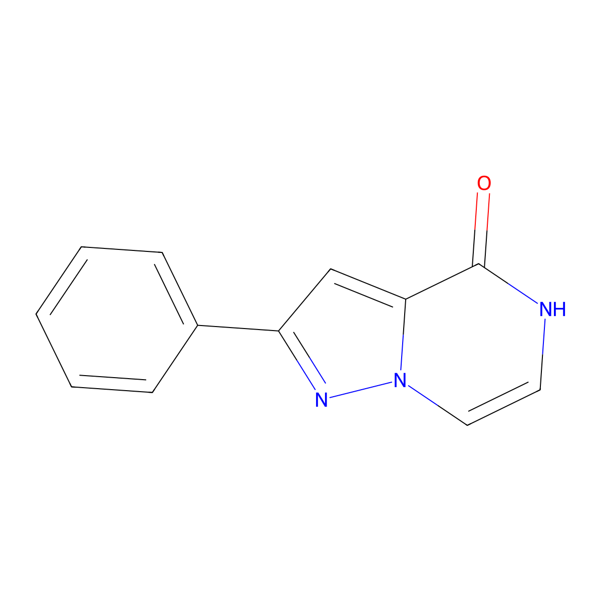 2-phenylpyrazolo[1,5-a]pyrazin-4(5H)-one molecular structure, CAS 1255784-04-3