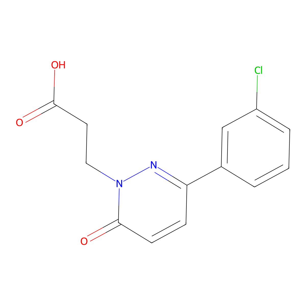 3-[3-(3-chlorophenyl)-6-oxopyridazin-1(6H)-yl]propanoic acid molecular structure, CAS 1255784-12-3