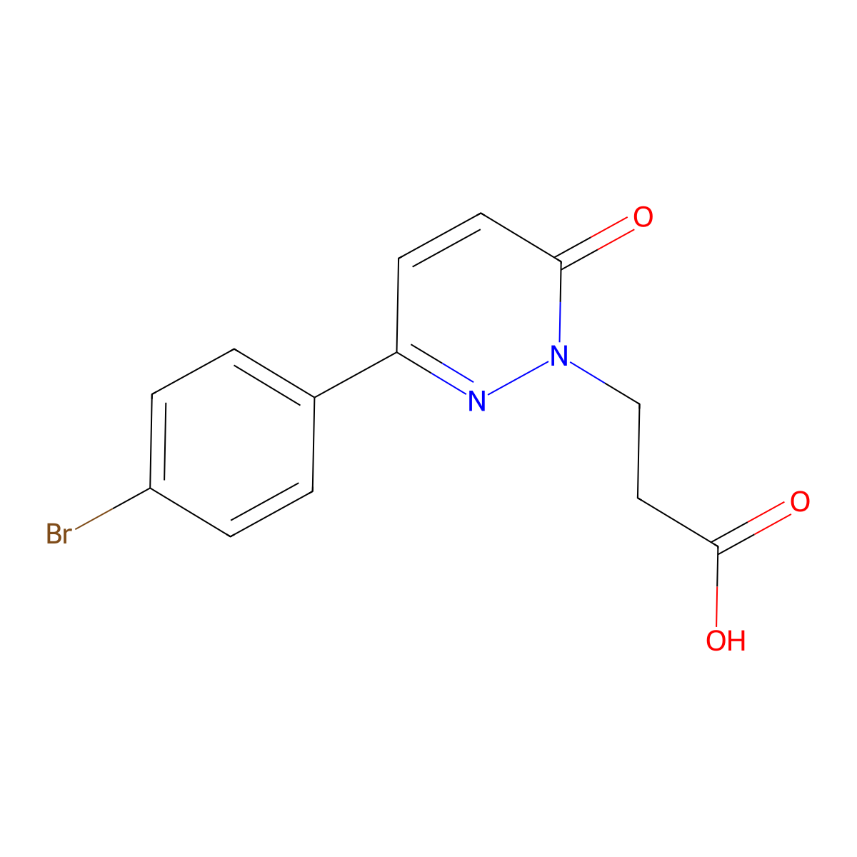3-[3-(4-bromophenyl)-6-oxopyridazin-1(6H)-yl]propanoic acid molecular structure, CAS 1255785-08-0