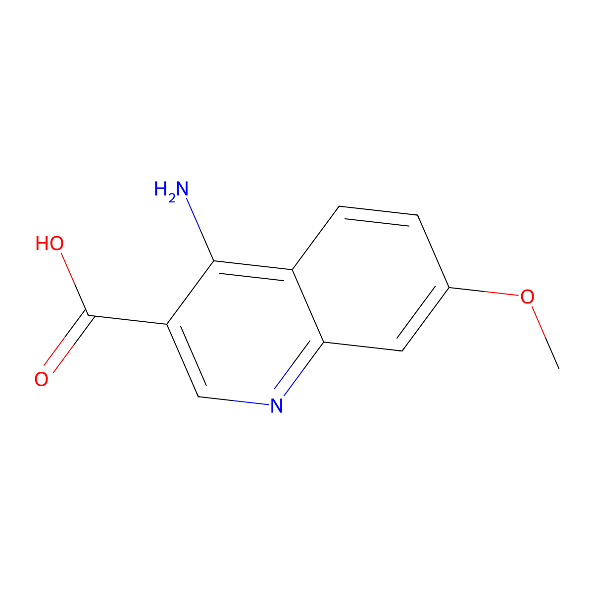 4-Amino-7-methoxyquinoline-3-carboxylic acid molecular structure, CAS 1255785-68-2