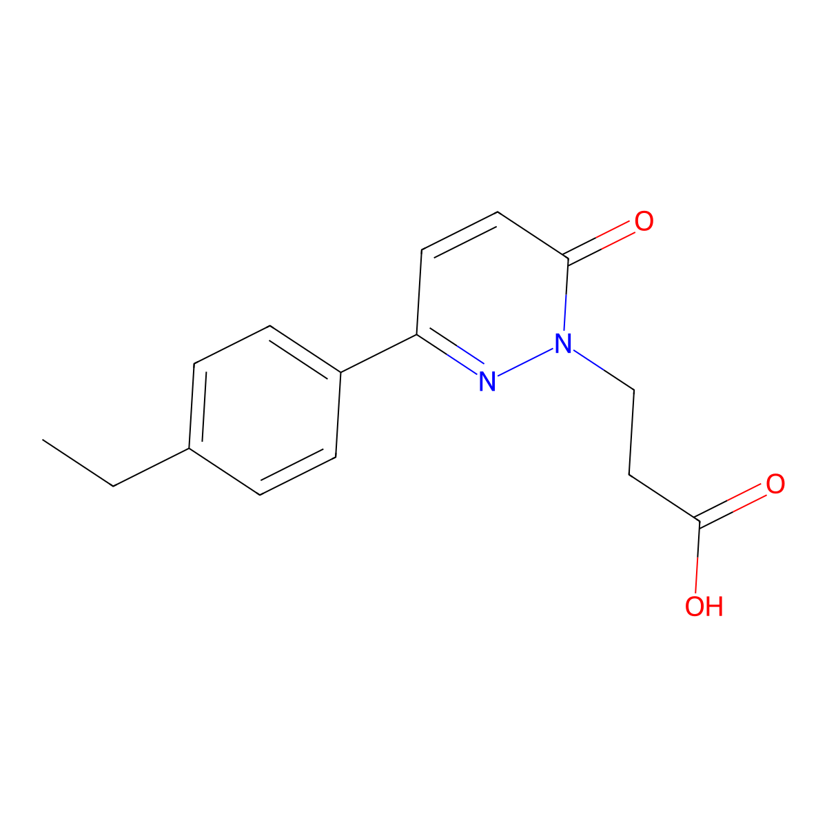 3-[3-(4-ethylphenyl)-6-oxopyridazin-1(6H)-yl]propanoic acid molecular structure, CAS 1255786-36-7
