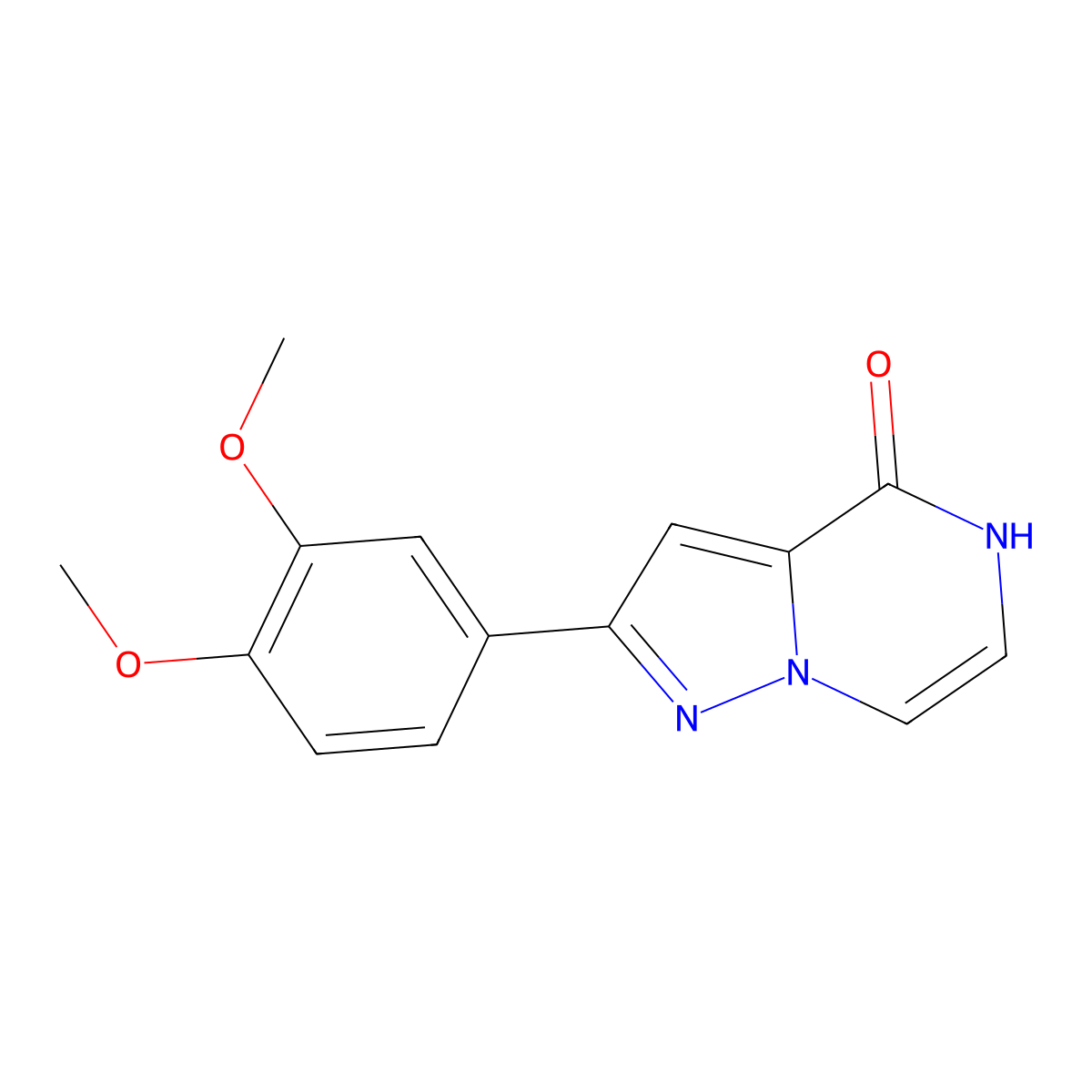 2-(3,4-dimethoxyphenyl)pyrazolo[1,5-a]pyrazin-4(5H)-one molecular structure, CAS 1255788-77-2