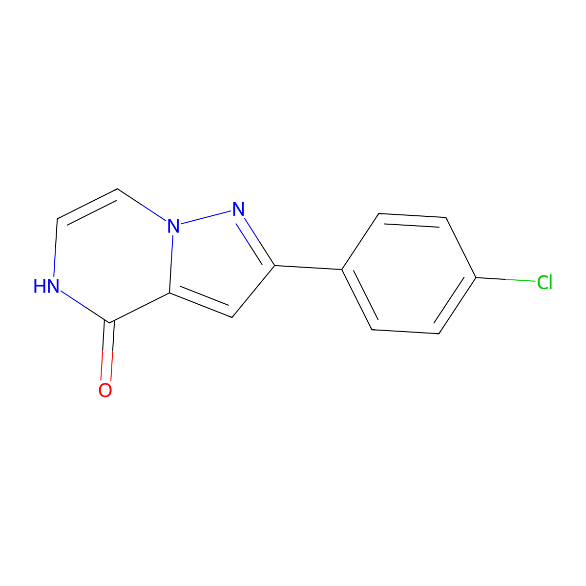 2-(4-Chlorophenyl)pyrazolo[1,5-a]pyrazin-4(5H)-one molecular structure, CAS 1255788-78-3