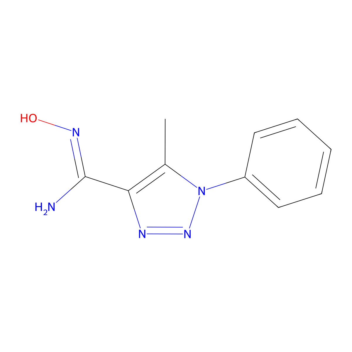 N'-hydroxy-5-methyl-1-phenyl-1H-1,2,3-triazole-4-carboximidamide molecular structure, CAS 1255790-85-2