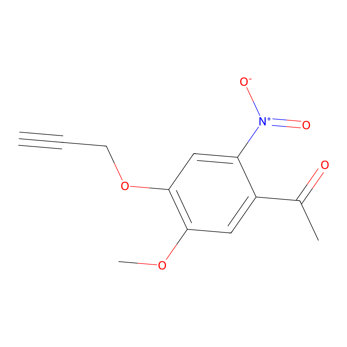 5'-Methoxy-2'-nitro-4'-(2-propyn-1-yloxy)acetophenone molecular structure, CAS 1255792-04-1