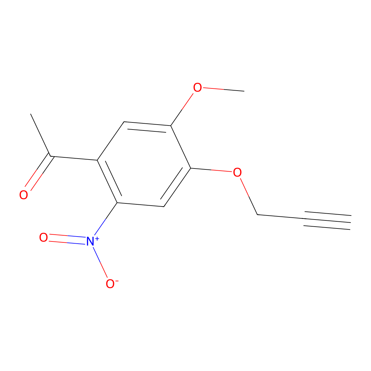 5'-Methoxy-2'-nitro-4'-(2-propyn-1-yloxy)acetophenone molecular structure, CAS 1255792-04-1