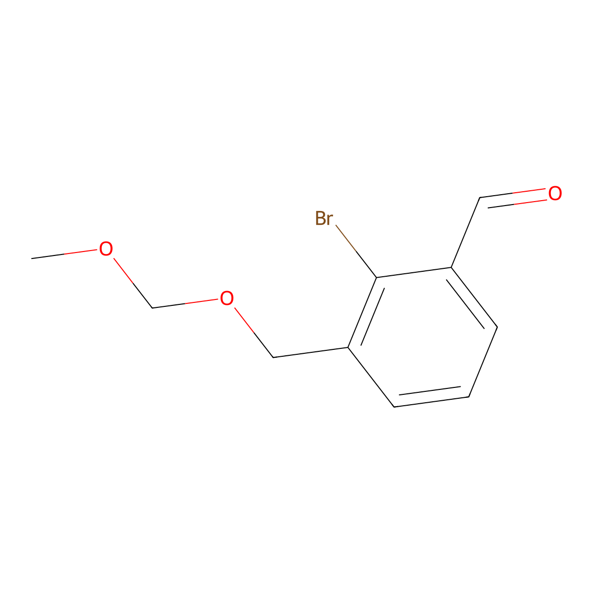 2-Bromo-3-((methoxymethoxy)methyl)benzaldehyde molecular structure, CAS 1255794-74-1