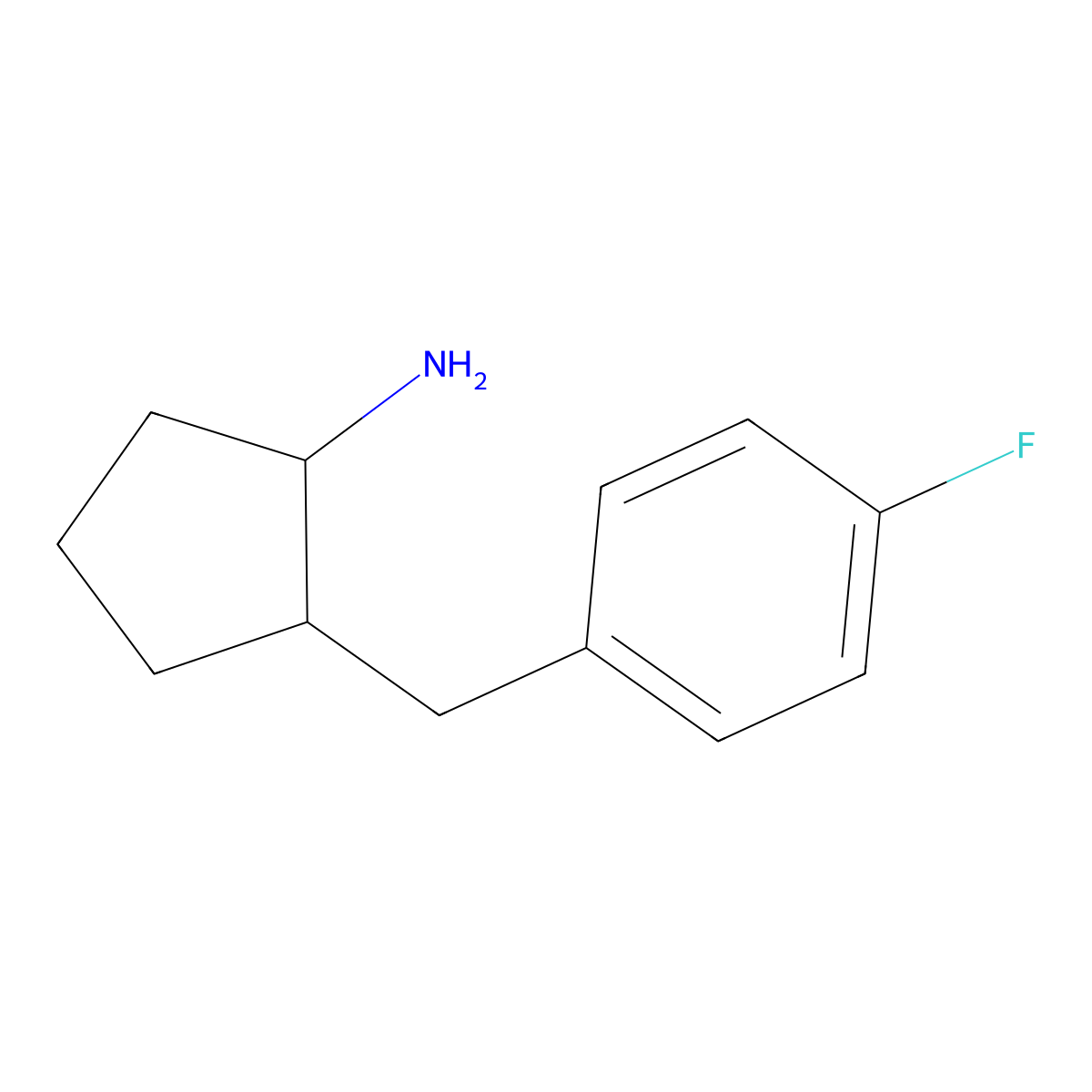 (1R,2R)-2-(4-Fluorobenzyl)cyclopentan-1-amine molecular structure, CAS 1255859-42-7