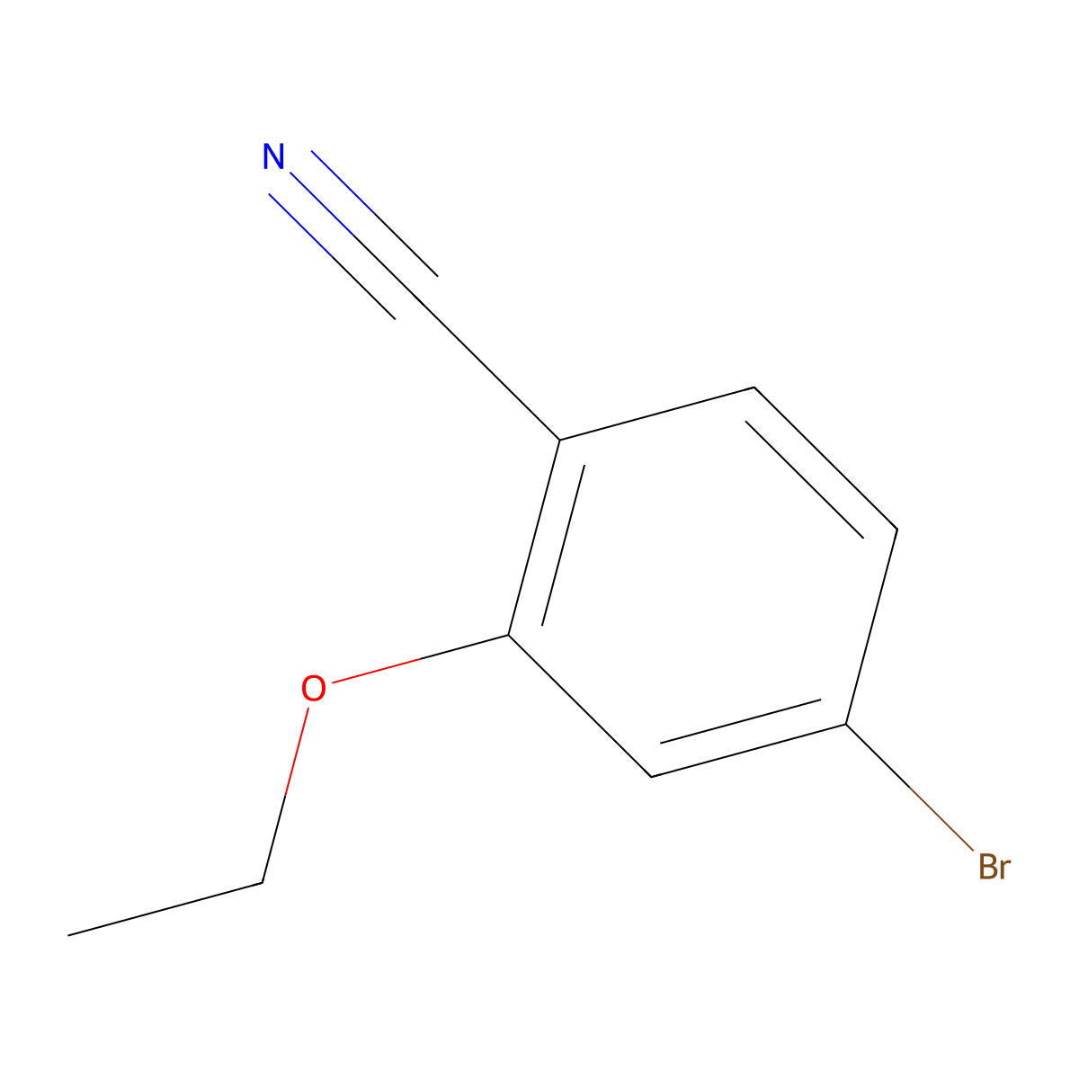 4-Bromo-2-ethoxybenzonitrile molecular structure, CAS 1255870-63-3