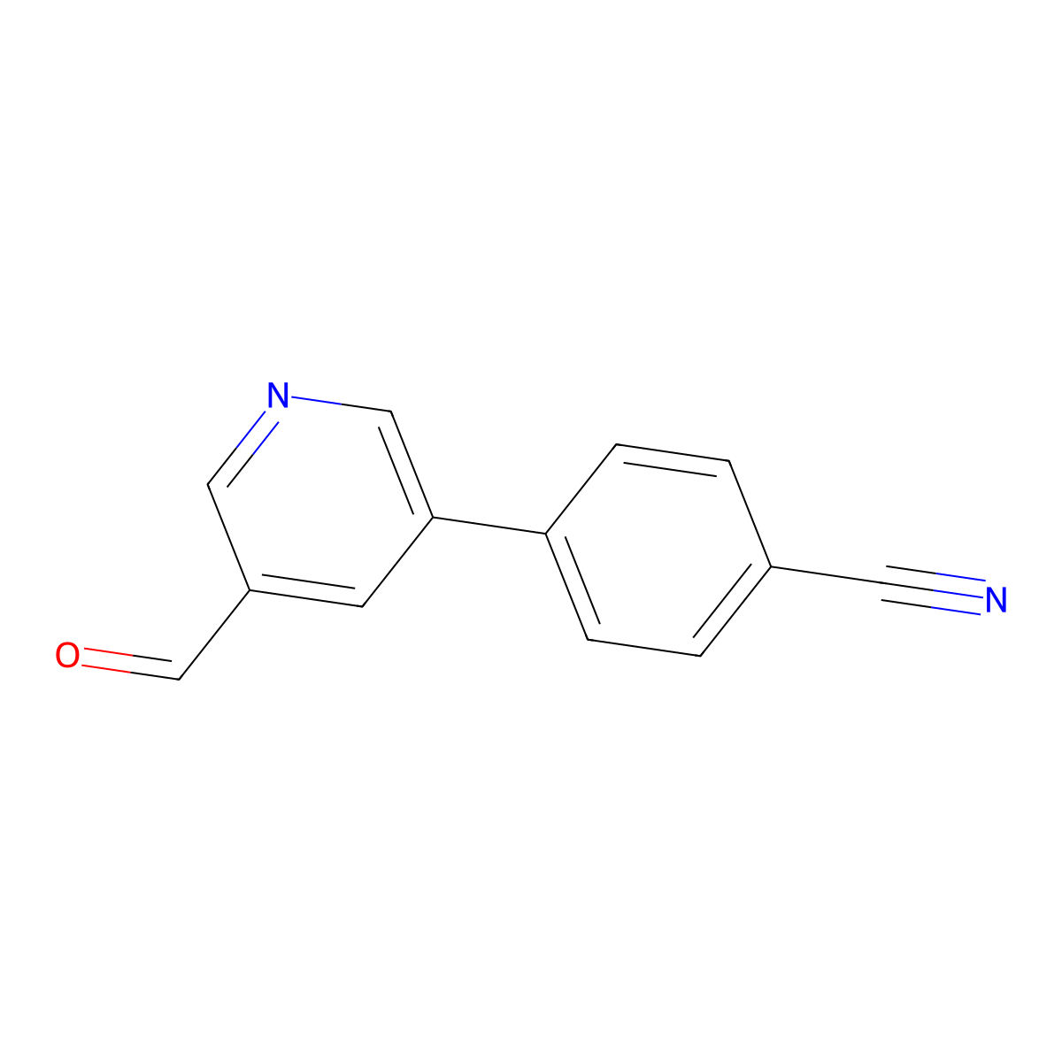 4-(5-Formylpyridin-3-yl)benzonitrile molecular structure, CAS 1255871-11-4