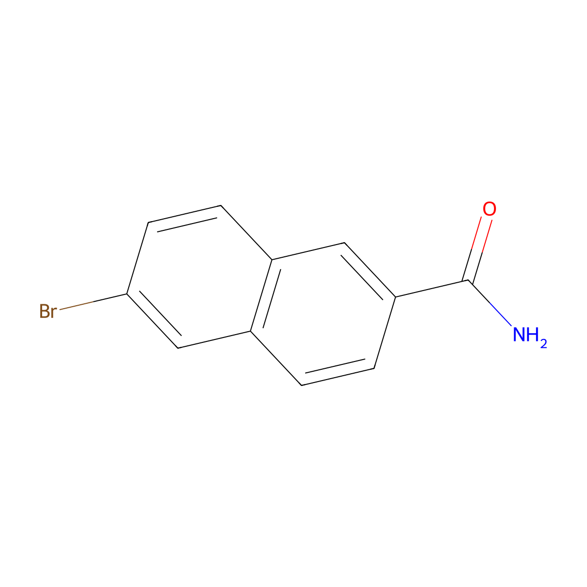 6-Bromo-2-naphthamide molecular structure, CAS 1255871-55-6