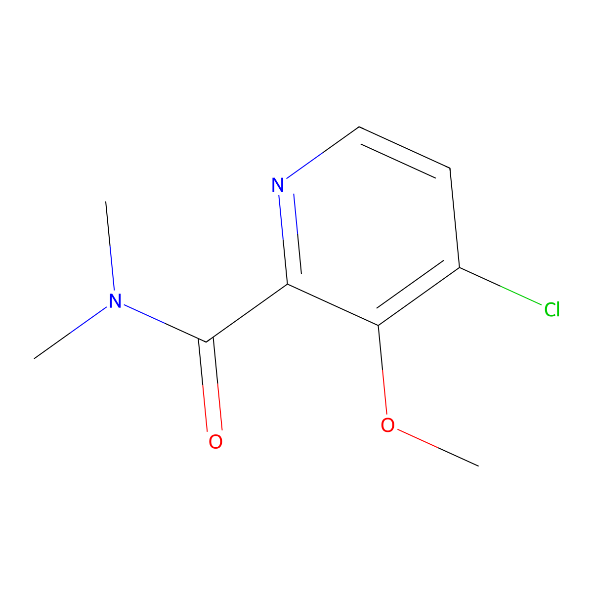 4-chloro-3-methoxy-N,N-dimethylpyridine-2-carboxamide molecular structure, CAS 1255906-32-1