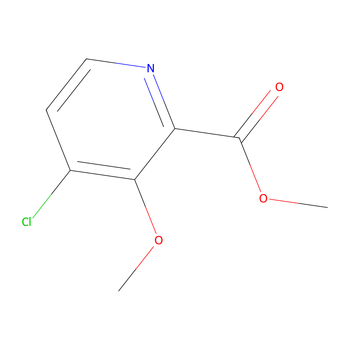 Methyl 4-chloro-3-methoxypicolinate molecular structure, CAS 1255917-95-3