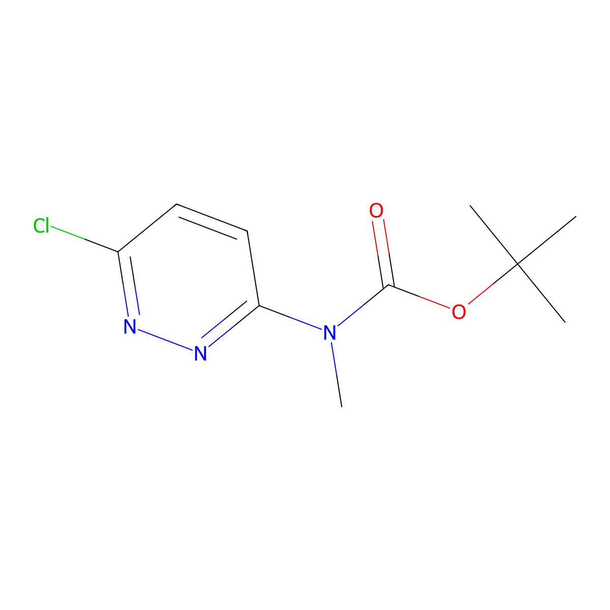 tert-butyl N-(6-chloropyridazin-3-yl)-N-methylcarbamate molecular structure, CAS 1255925-41-7