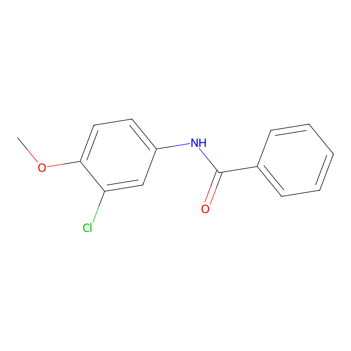 N-(3-chloro-4-methoxyphenyl)benzamide molecular structure, CAS 125593-62-6
