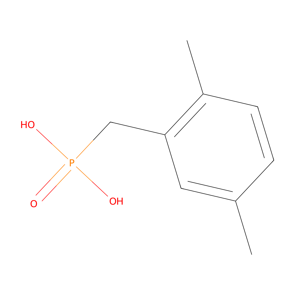[(2,5-Dimethylphenyl)methyl]phosphonic acid molecular structure, CAS 125593-67-1