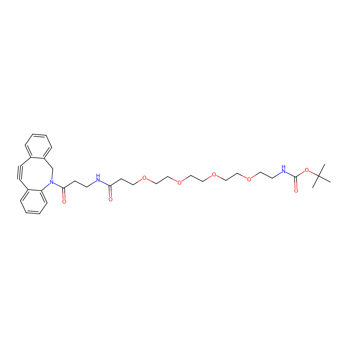 DBCO-NHCO-PEG4-NH-Boc molecular structure, CAS 1255942-12-1