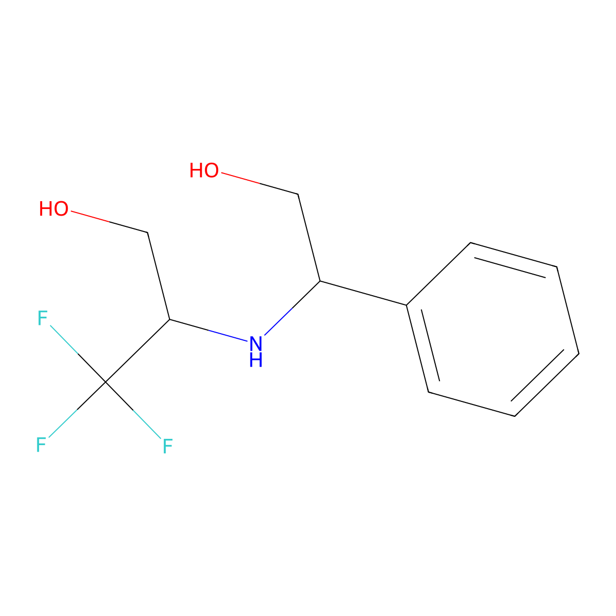 (S)-3,3,3-Trifluoro-2-(((R)-2-hydroxy-1-phenylethyl)amino)propan-1-ol molecular structure, CAS 1255946-08-7