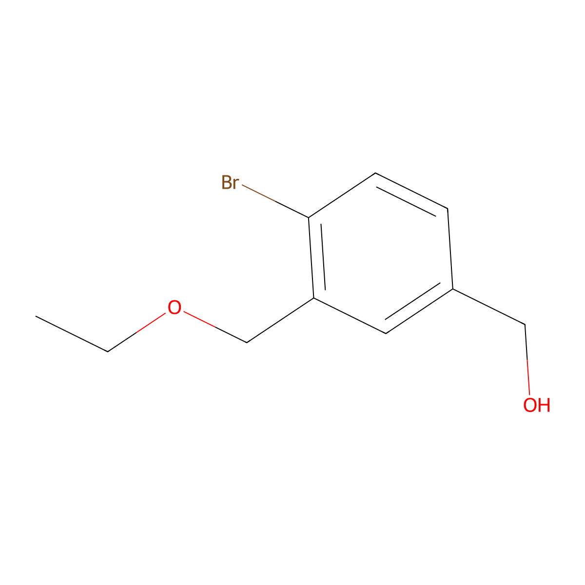 (4-Bromo-3-(ethoxymethyl)phenyl)methanol molecular structure, CAS 1255948-71-0