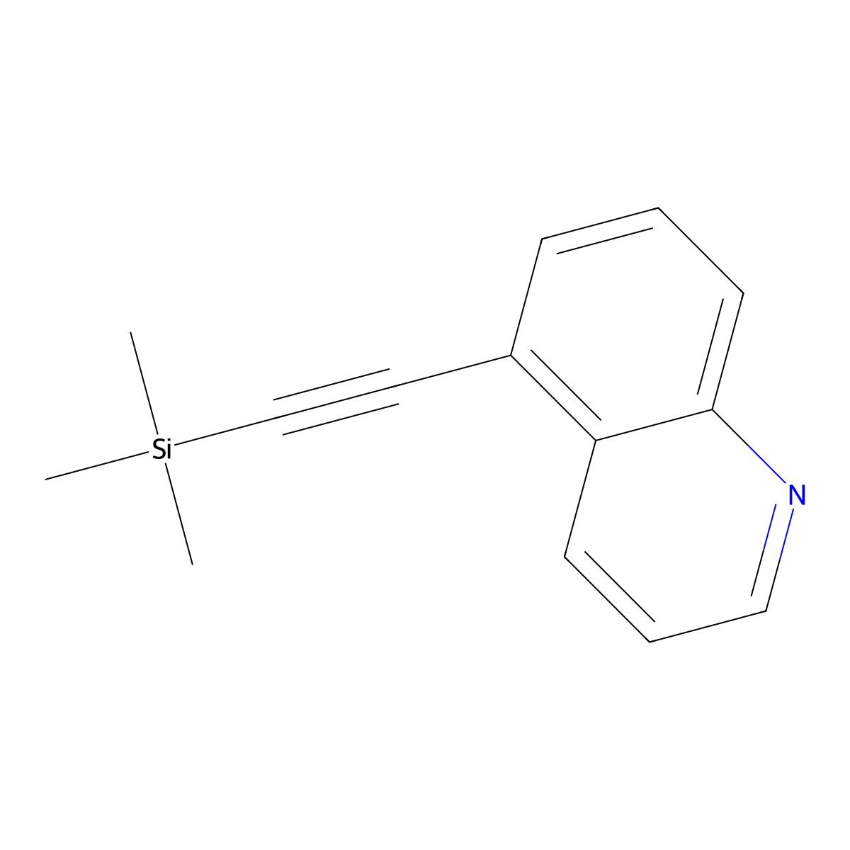 5-((Trimethylsilyl)ethynyl)quinoline molecular structure, CAS 1255952-63-6