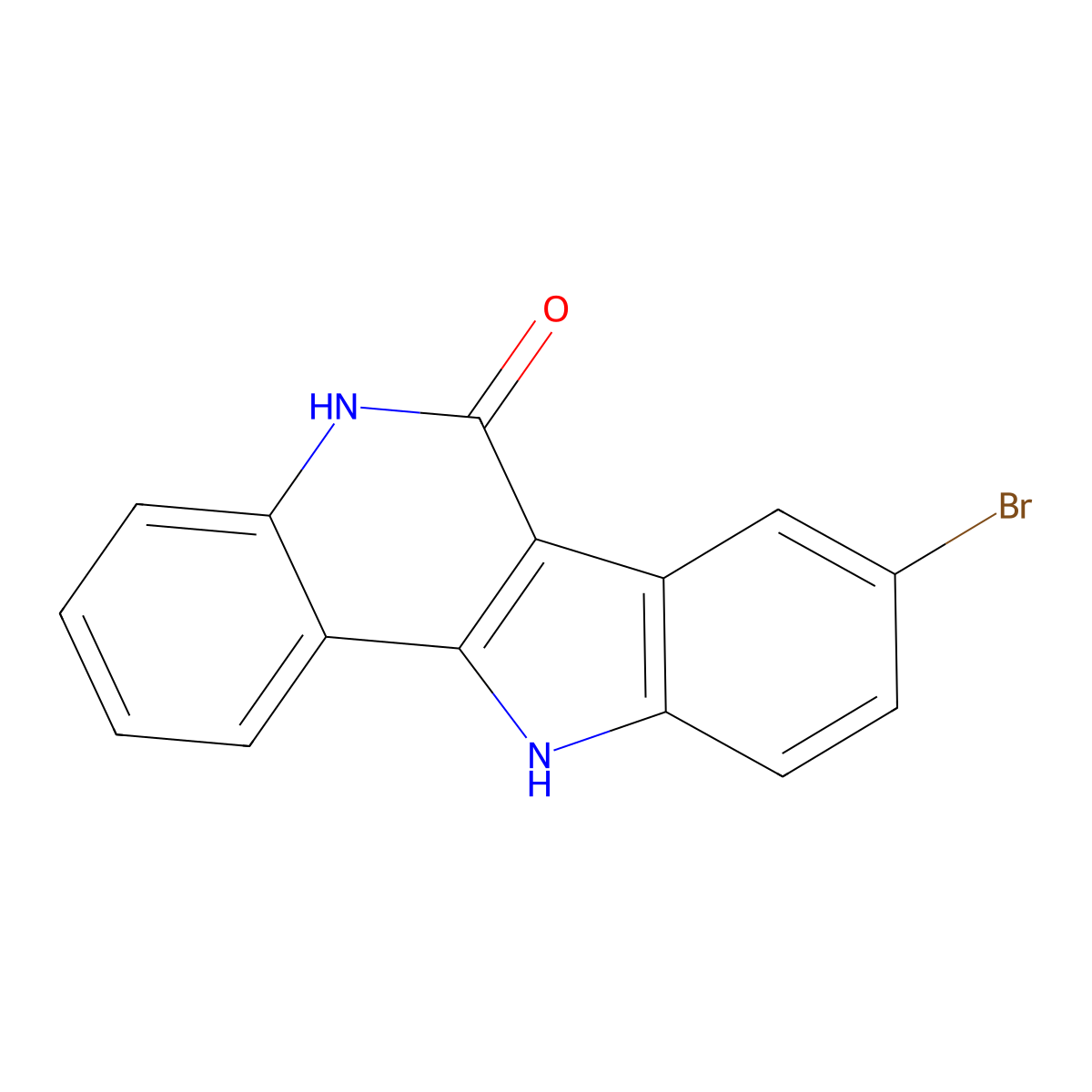 8-Bromo-5H-indolo[3,2-c]quinolin-6(11H)-one molecular structure, CAS 1255953-80-0