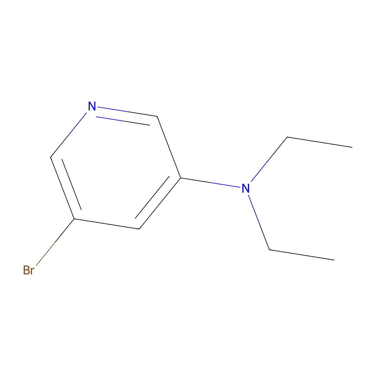 5-Bromo-3-(diethylamino)pyridine molecular structure, CAS 1255957-53-9