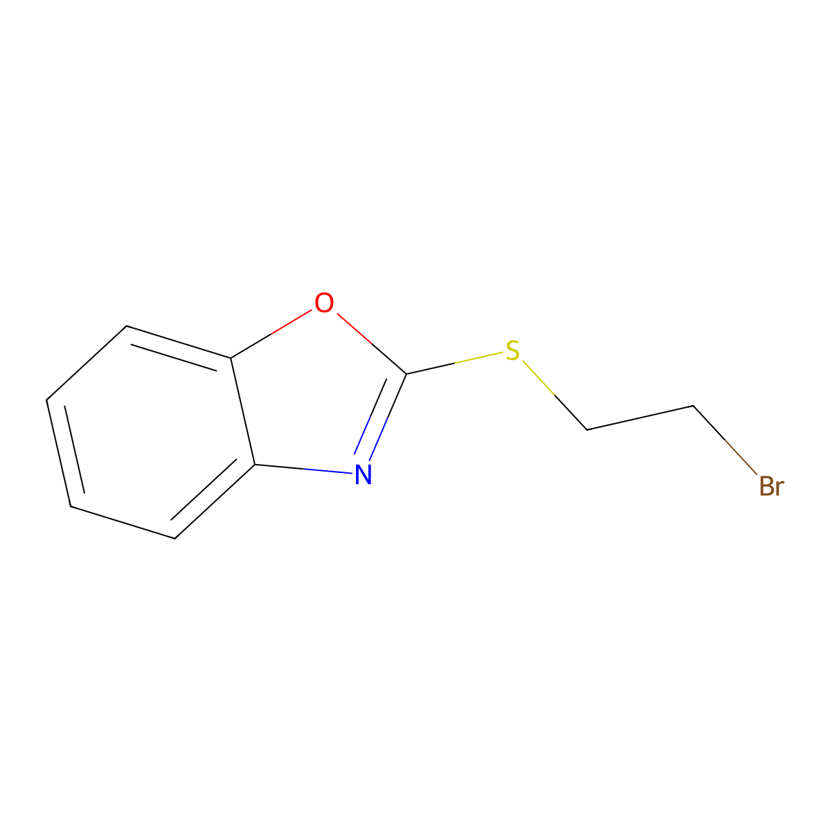 Benzoxazole, 2-[(2-bromoethyl)thio]- molecular structure, CAS 125602-95-1