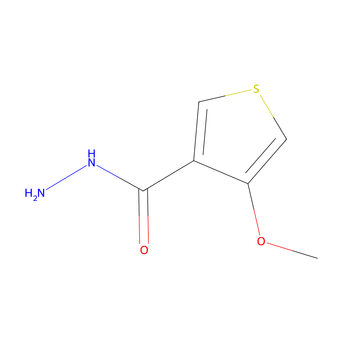 4-Methoxythiophene-3-carbohydrazide molecular structure, CAS 125605-39-2