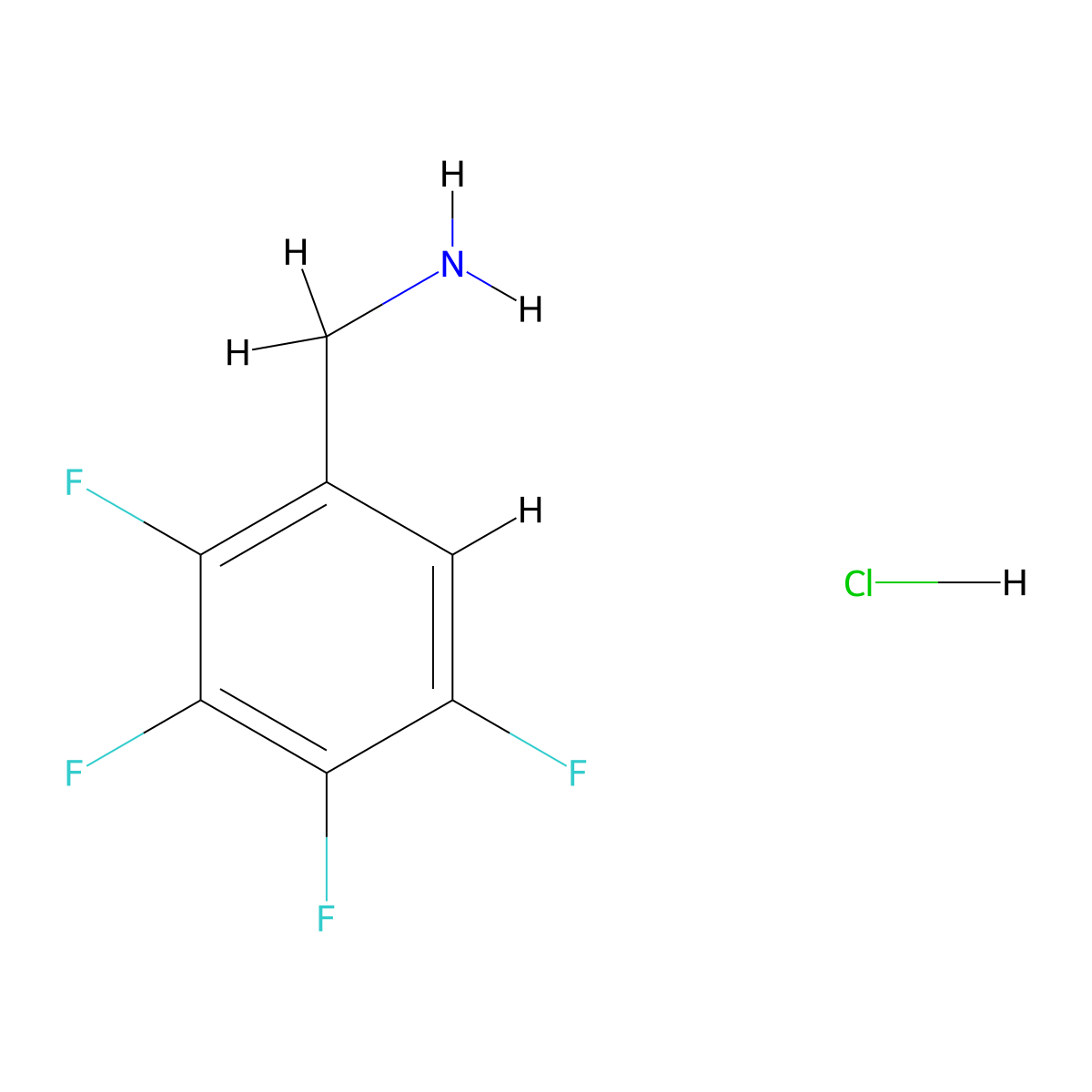 (2,3,4,5-Tetrafluorophenyl)methanamine hydrochloride molecular structure, CAS 1256081-91-0