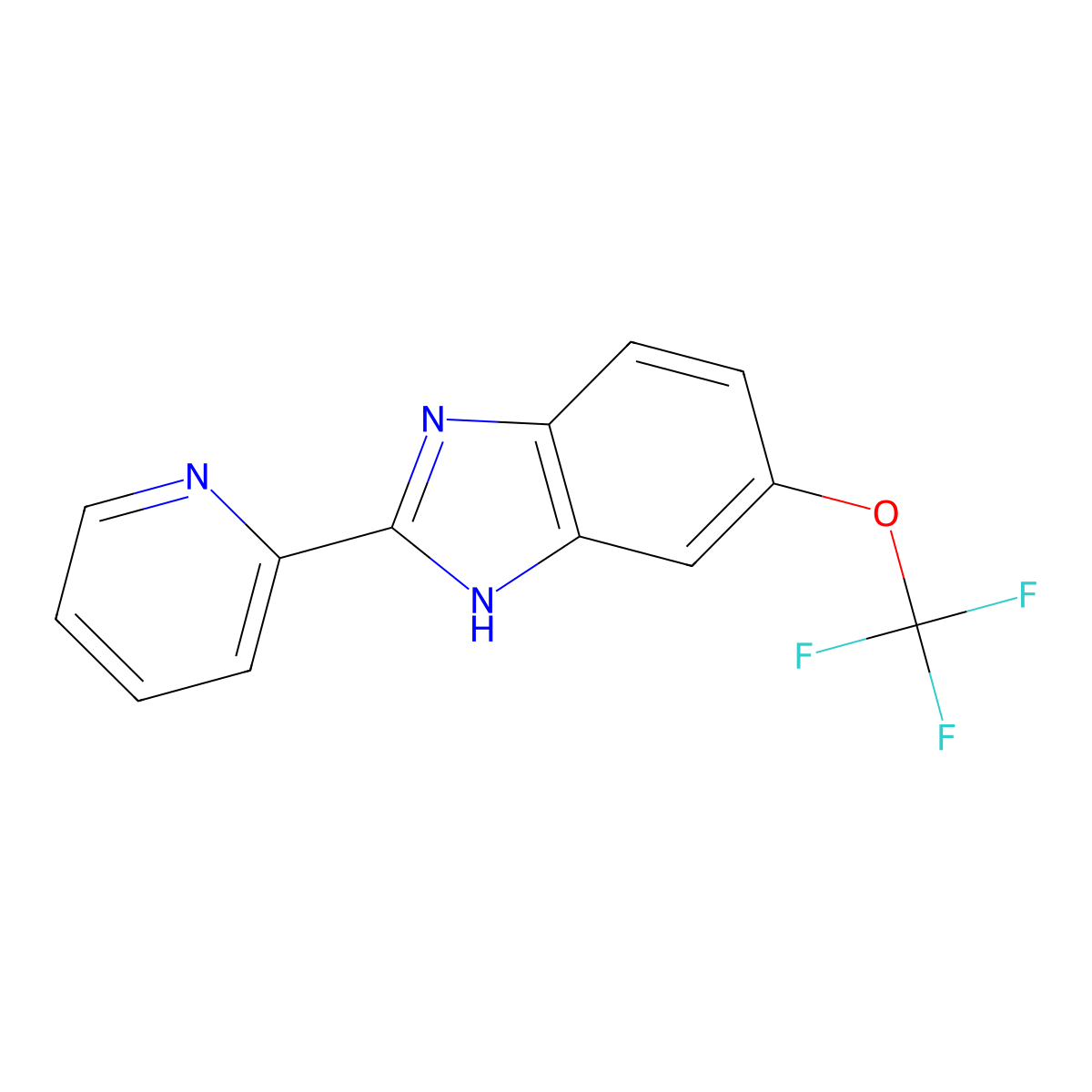 2-(Pyridin-2-yl)-6-(trifluoromethoxy)-1H-benzo[d]imidazole molecular structure, CAS 1256094-31-1