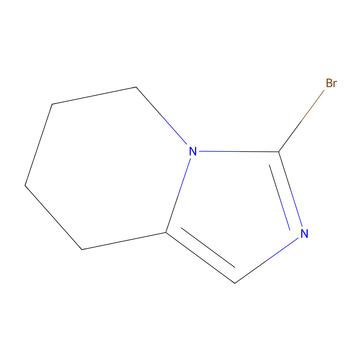 3-bromo-5H,6H,7H,8H-imidazo(1,5-a)pyridine molecular structure, CAS 1256157-76-2