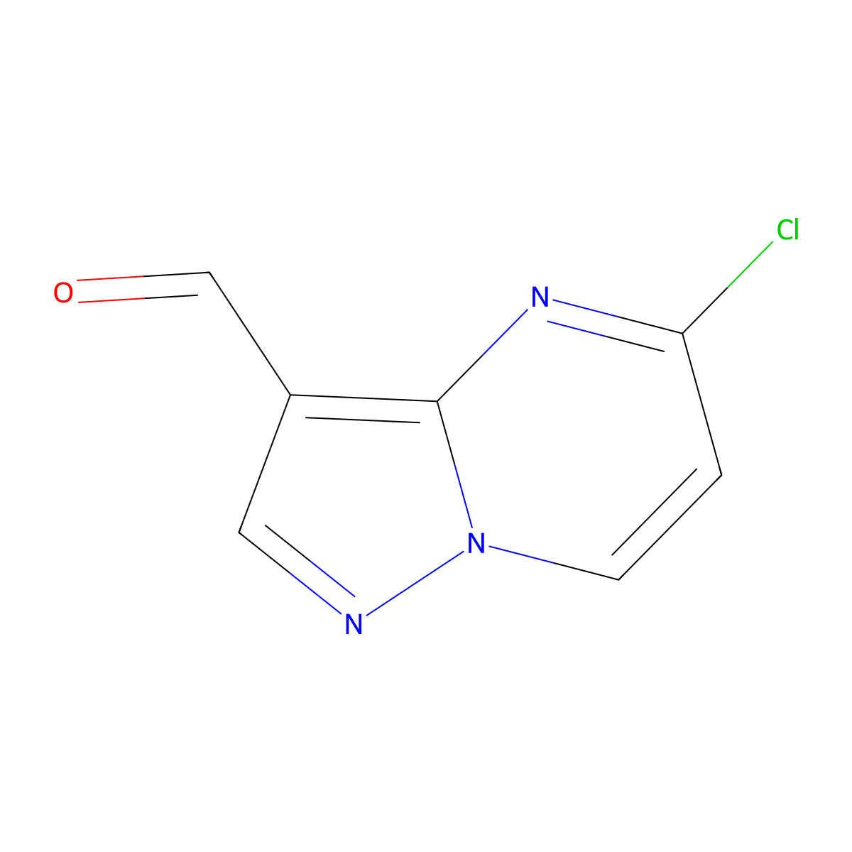 5-Chloropyrazolo(1,5-a)pyrimidine-3-carbaldehyde molecular structure, CAS 1256162-94-3