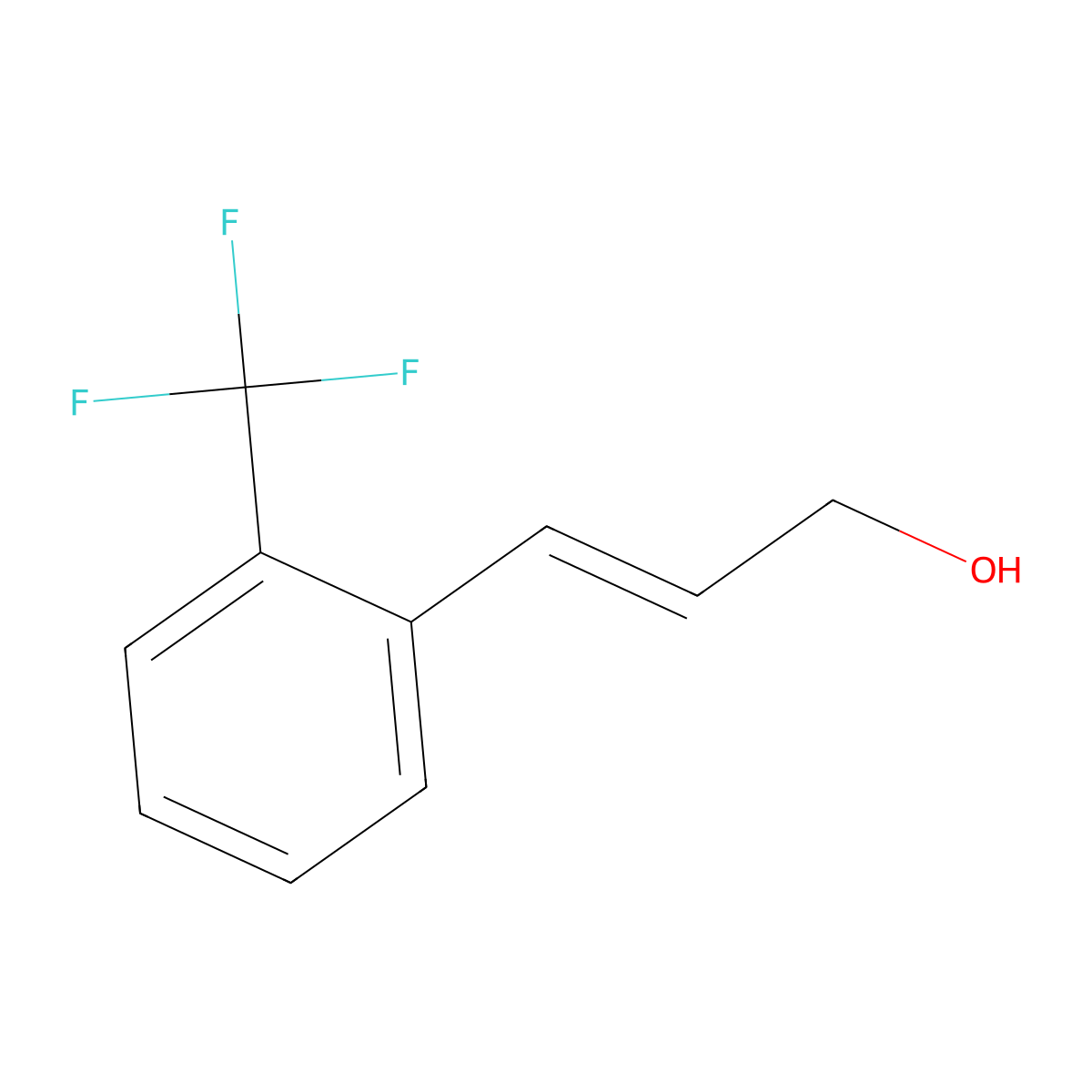 2-(Trifluoromethyl)cinnamyl alcohol molecular structure, CAS 125617-14-3