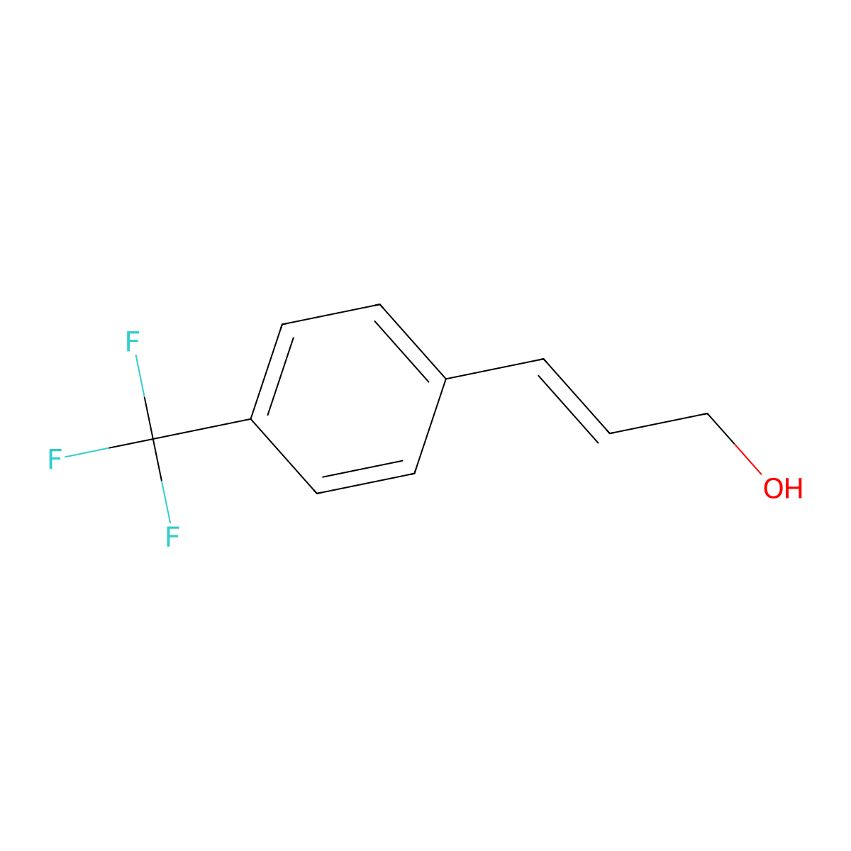 (E)-3-(4-(trifluoromethyl)phenyl)prop-2-en-1-ol molecular structure, CAS 125617-18-7