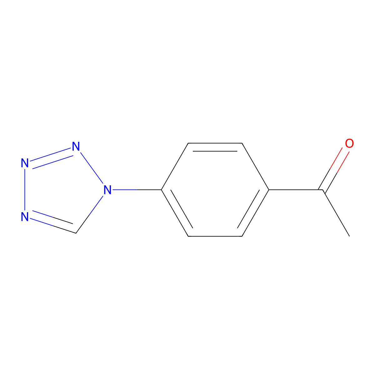 1-[4-(1H-tetrazol-1-yl)phenyl]ethanone molecular structure, CAS 125620-13-5
