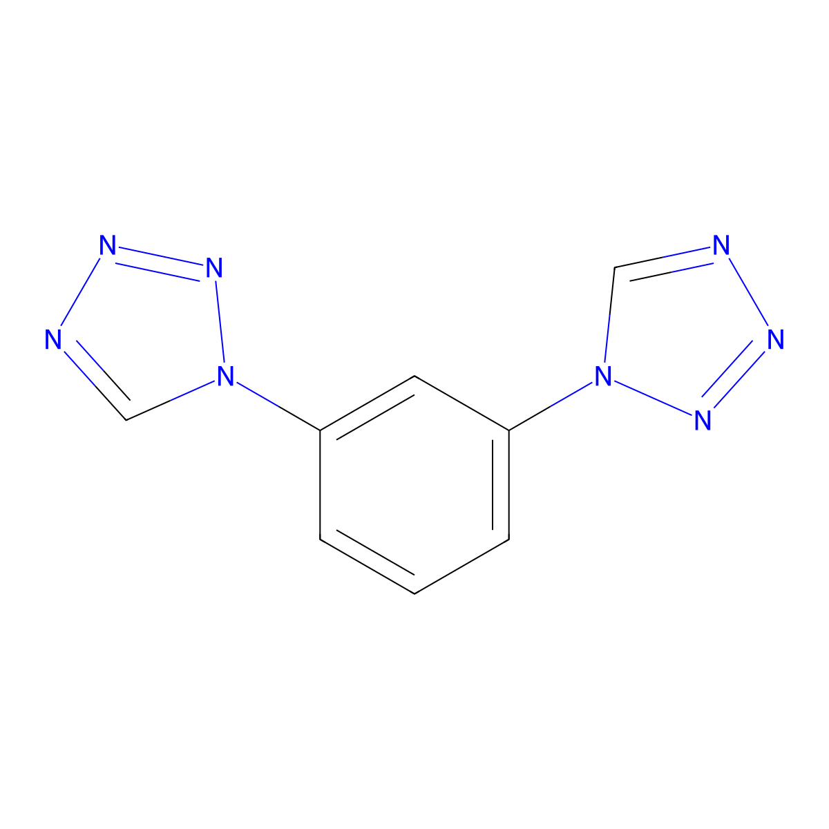 1,1'-(1,3-Phenylene)bis[1H-tetrazole] molecular structure, CAS 125620-14-6