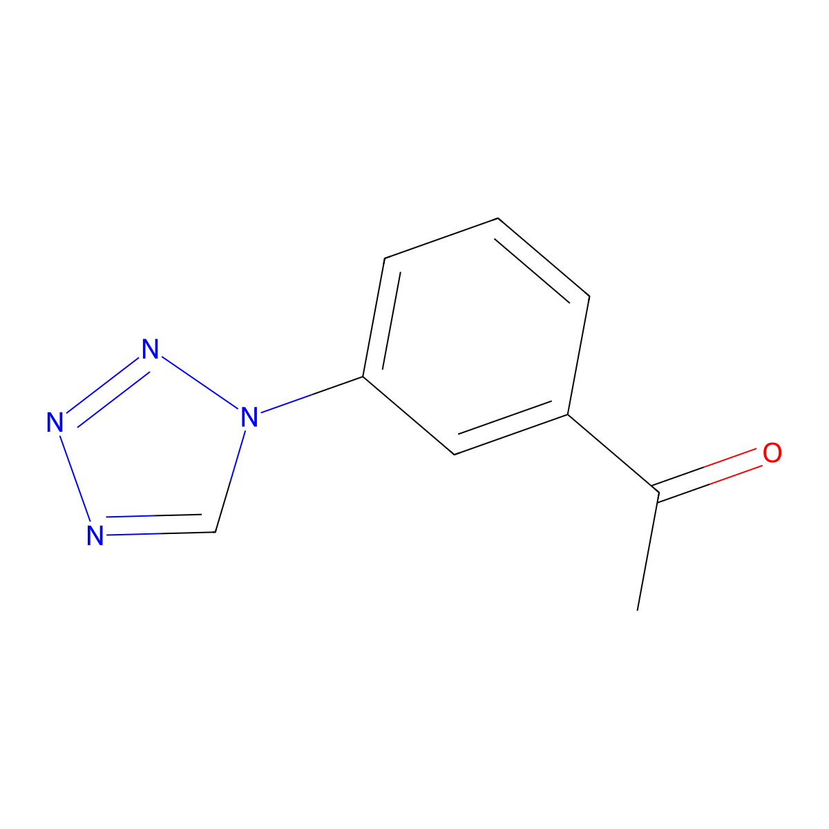 1-[3-(1H-tetrazol-1-yl)phenyl]ethanone molecular structure, CAS 125620-15-7