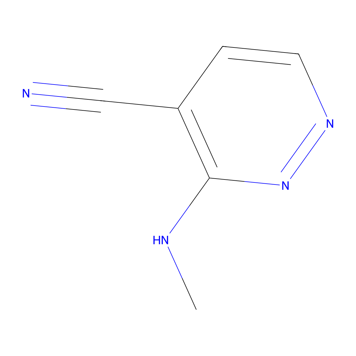 3-(Methylamino)pyridazine-4-carbonitrile molecular structure, CAS 1256268-95-7