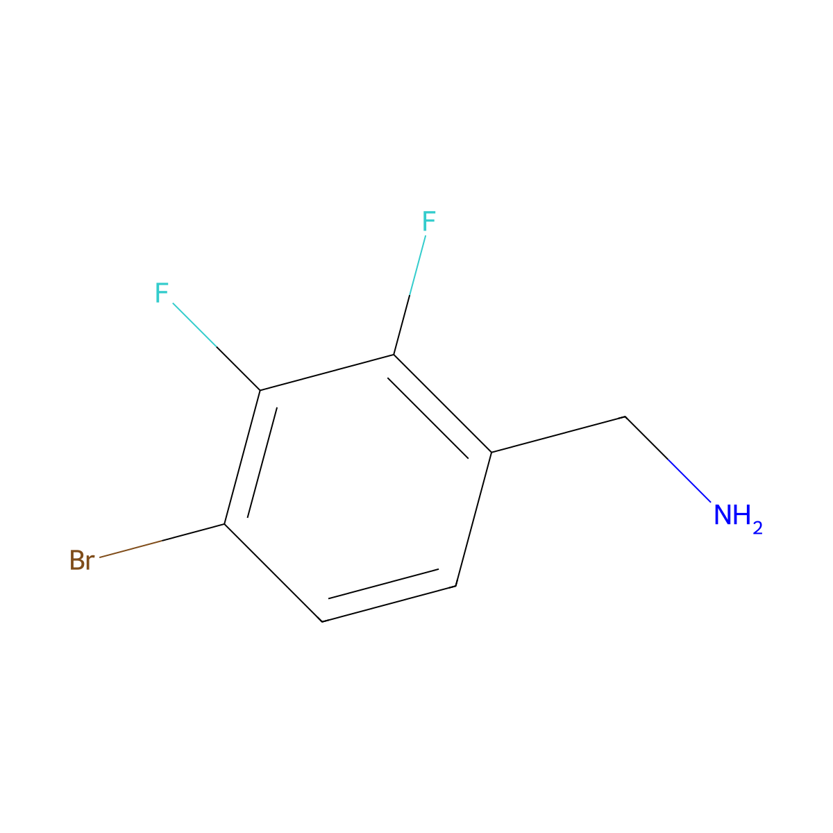 (4-Bromo-2,3-difluorophenyl)methanamine molecular structure, CAS 1256276-34-2