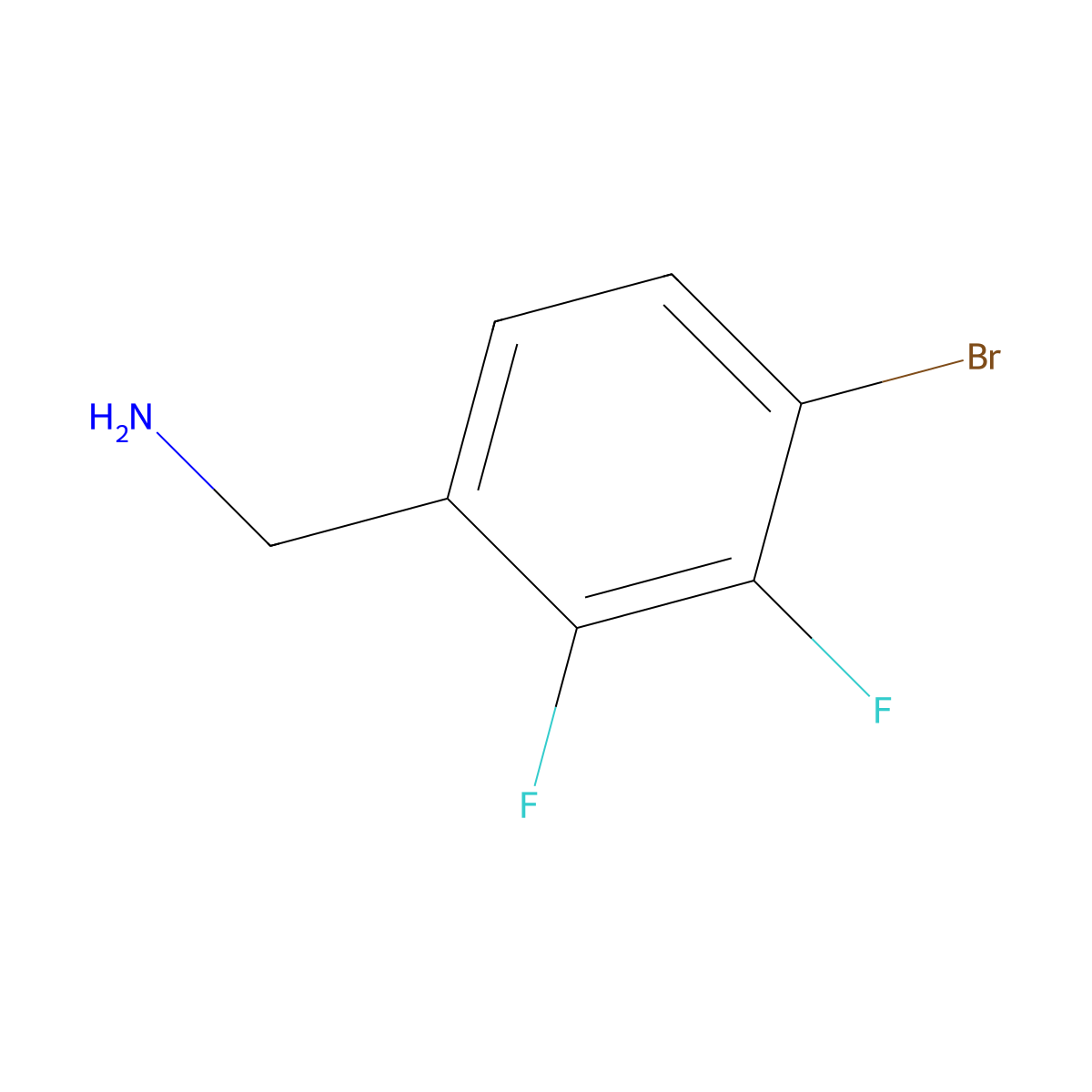 (4-Bromo-2,3-difluorophenyl)methanamine molecular structure, CAS 1256276-34-2