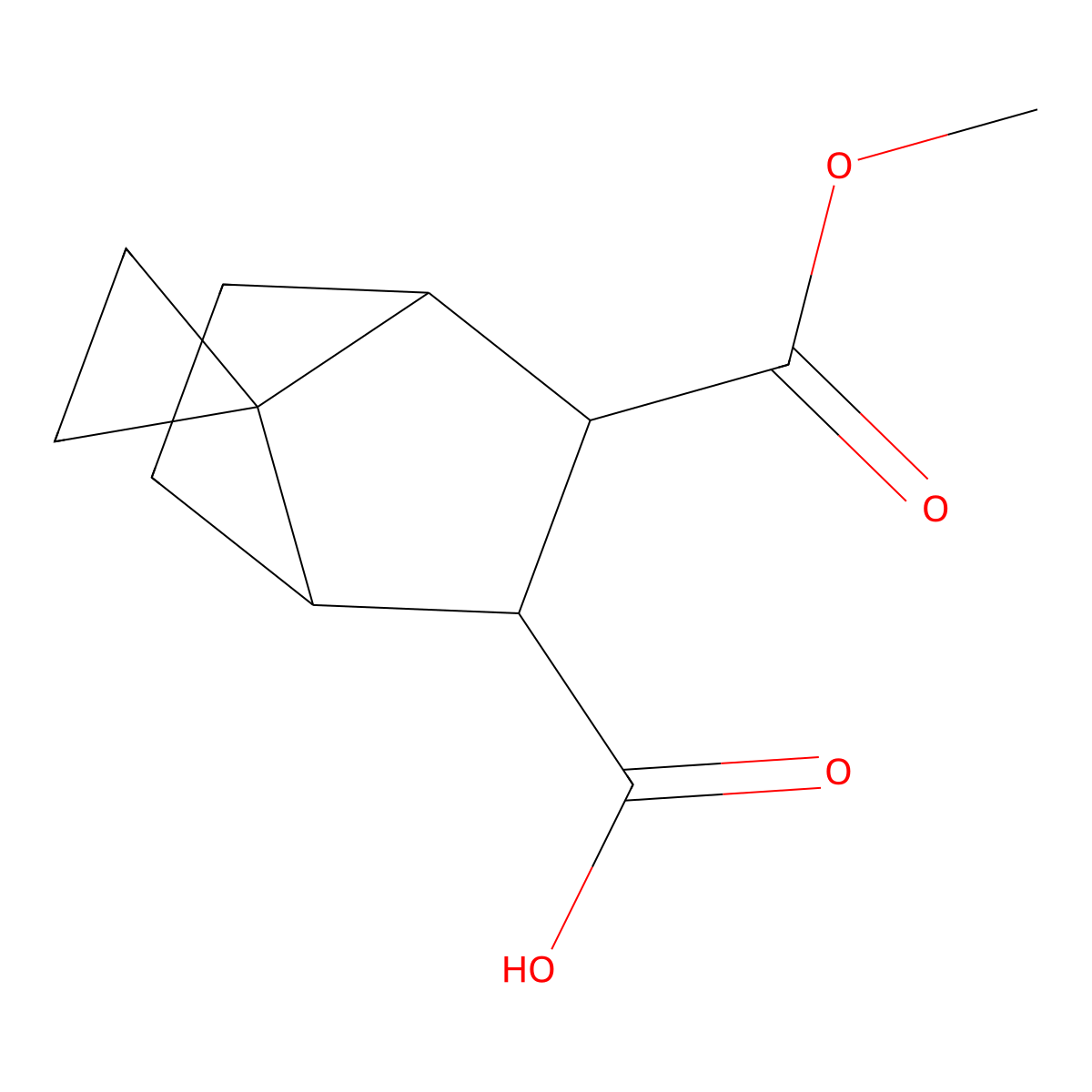 (1'S,2'R,3'R,4'R)-3'-Methoxycarbonylspiro[cyclopropane-1,7'-norbornane]-2'-carboxylic acid molecular structure, CAS 1256276-95-5