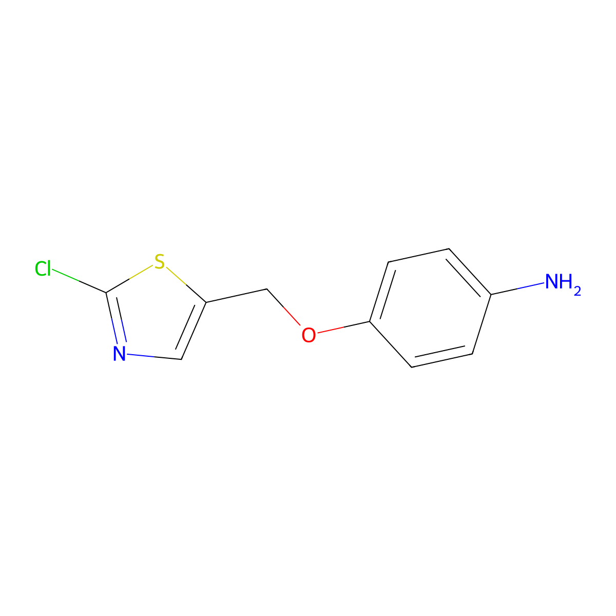 4-[(2-Chloro-1,3-thiazol-5-yl)methoxy]aniline molecular structure, CAS 1256283-08-5