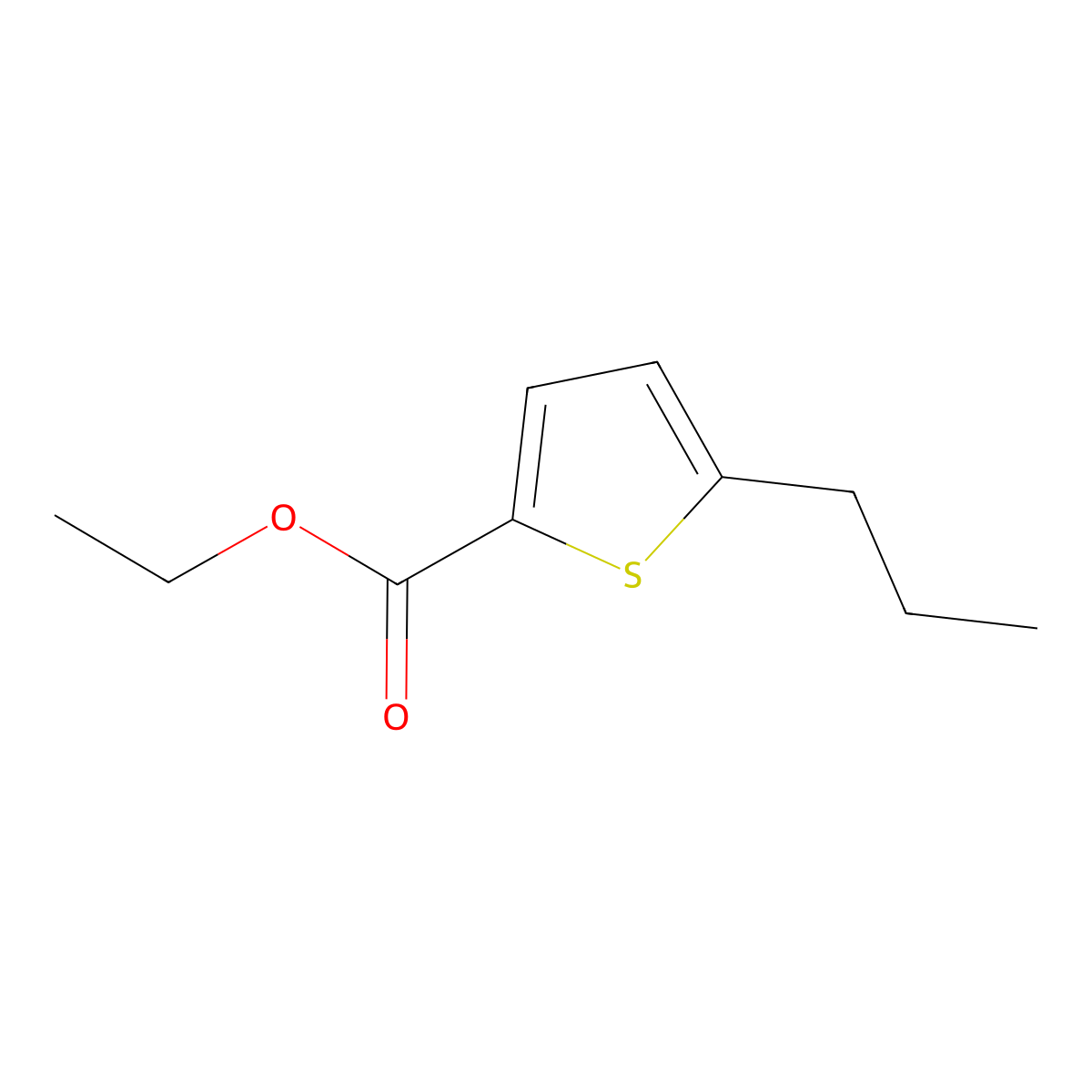 Ethyl 5-propylthiophene-2-carboxylate molecular structure, CAS 1256286-41-5