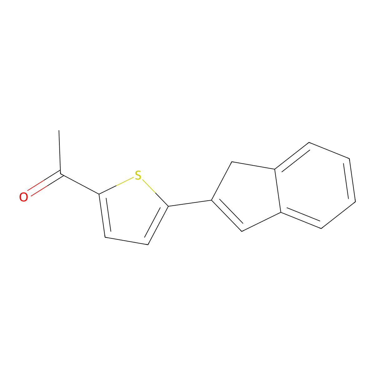 1-[5-(1H-Inden-2-yl)-2-thienyl]ethanone molecular structure, CAS 125630-32-2
