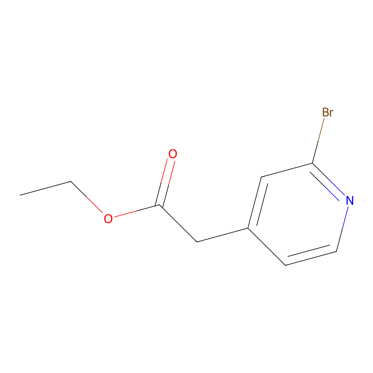 Ethyl 2-(2-bromopyridin-4-yl)acetate molecular structure, CAS 1256337-24-2