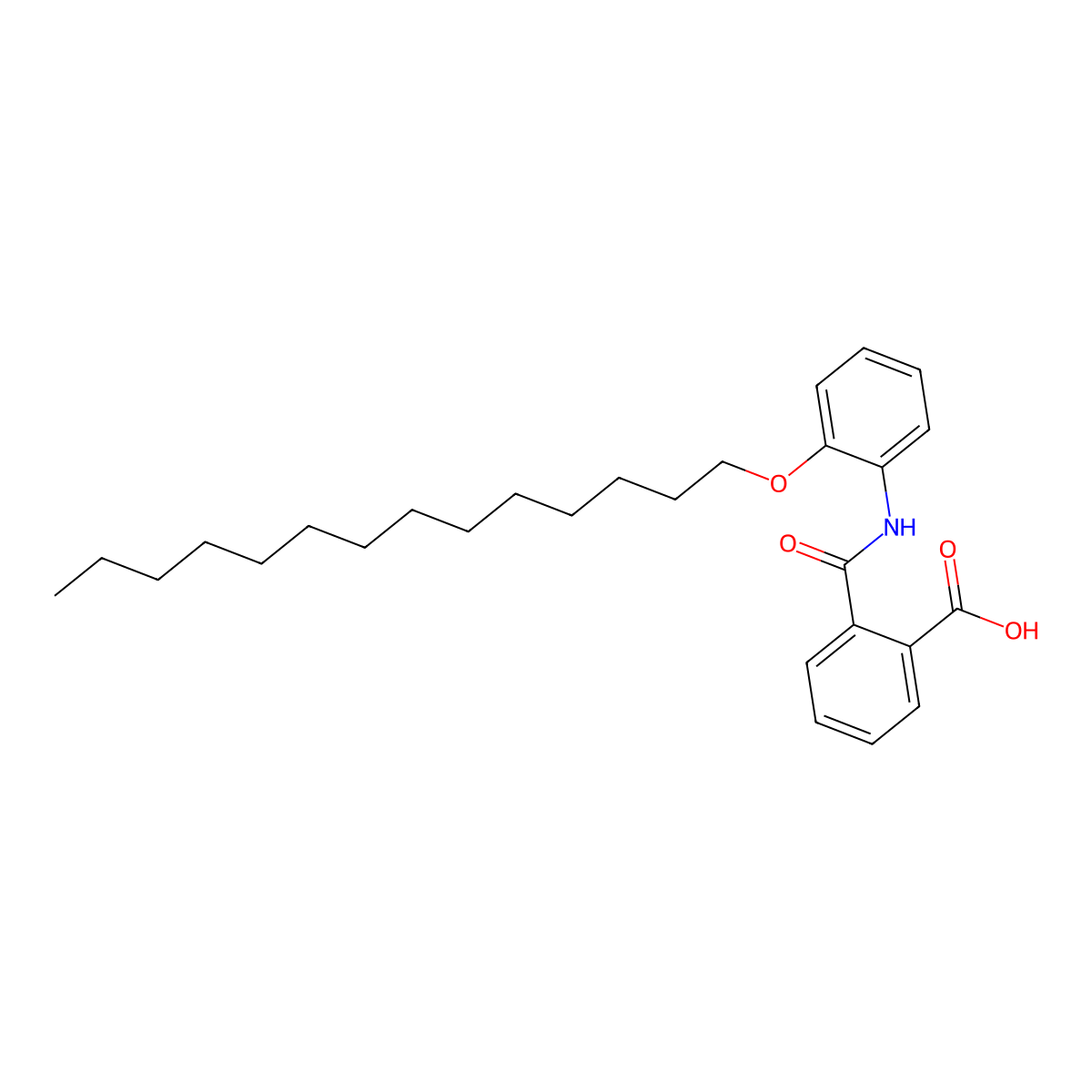 2-[(2-Tetradecoxyphenyl)carbamoyl]benzoic acid molecular structure, CAS 1256341-22-6